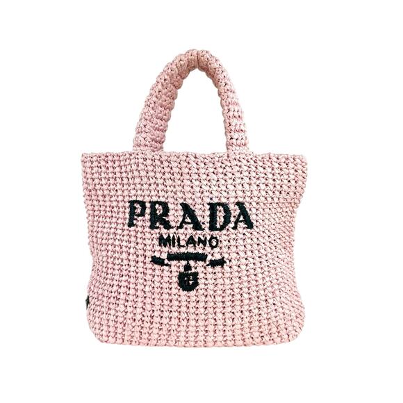 Prada Raffia Small Tote Bag - Picture 1 of 8